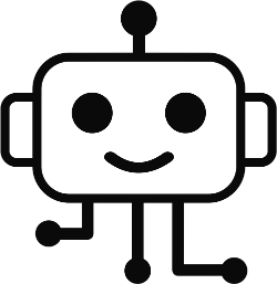 Minimalistic graphic of a robot head